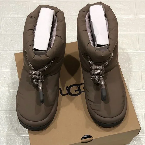 UGG Maxi Cozy Puffy Short Booties UGGPlush Warm Wool Blend Size Big Kid 4 EU 36 - Picture 6 of 14